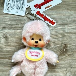 Sekiguchi Monchhichi COLORS Blush Pink Plush Keychain Japan Official 2025
